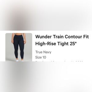 Lululemon Wunder Train High-Rise Tights 25” inseam  - Navy